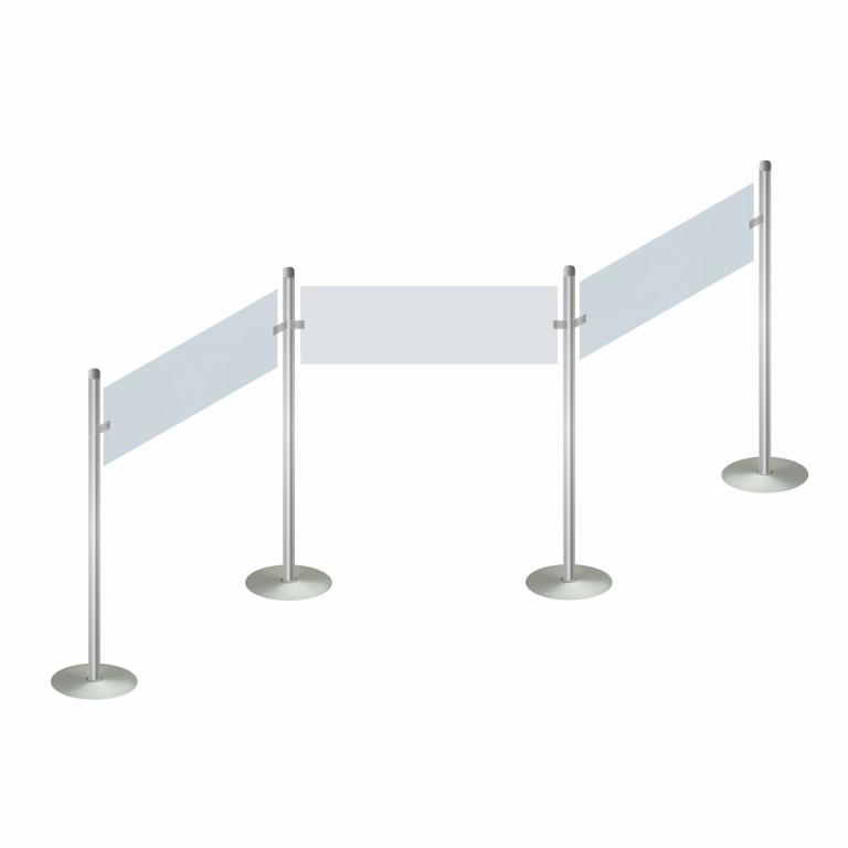 Absperrpfosten mit Schutzkappe