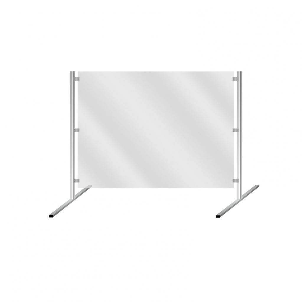 Schutzwand mit Plattenverbindern, Profilen und Acrylglas