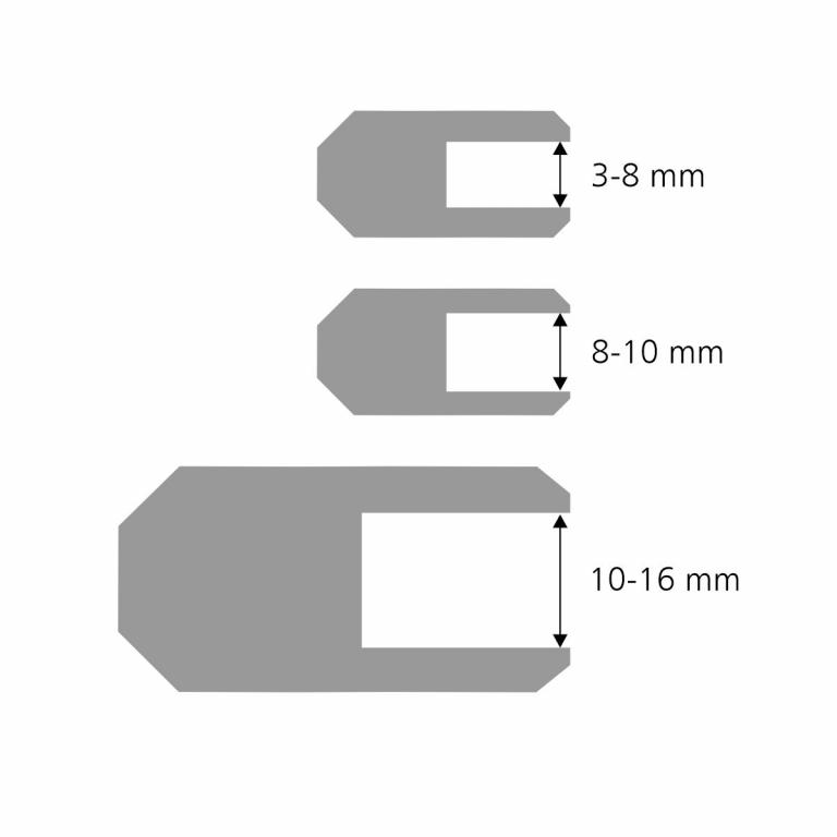 Unterschiede in Korpus und Schlitzbreite