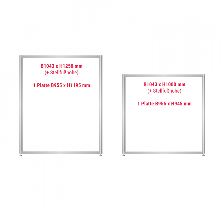 Plattenformate ohne H-Profile bei halber Modulhöhe