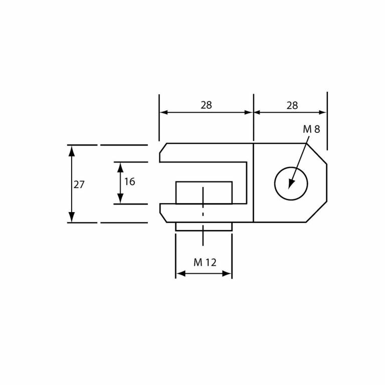 Grundelement Typ T 10-16 mm Abmessungen