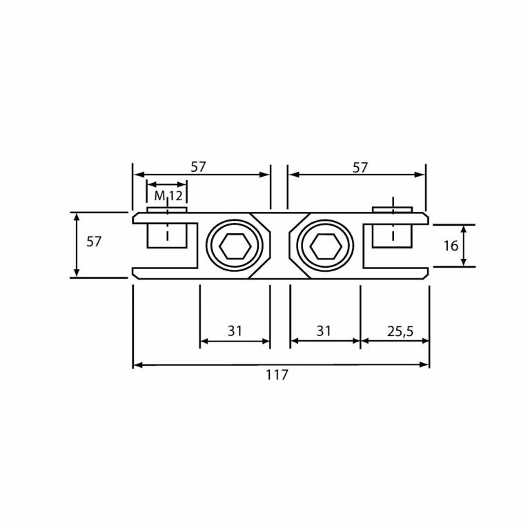 Multifunktionsverbinder 10-16 mm Abmessungen