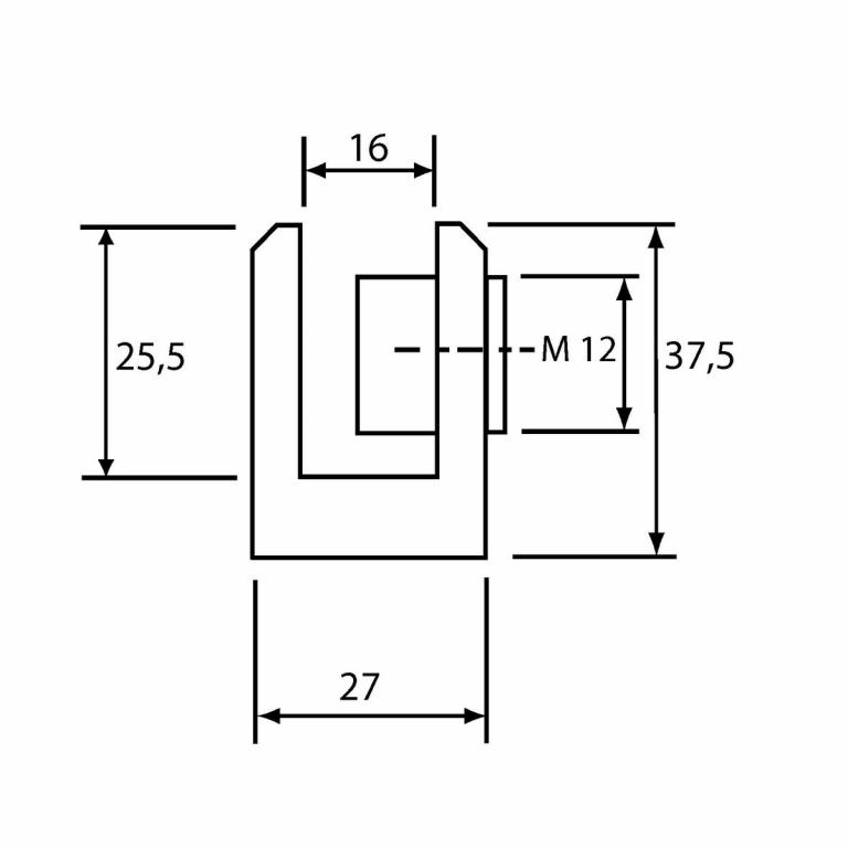 Plattenabschluss 10-16 mm Abmessungen