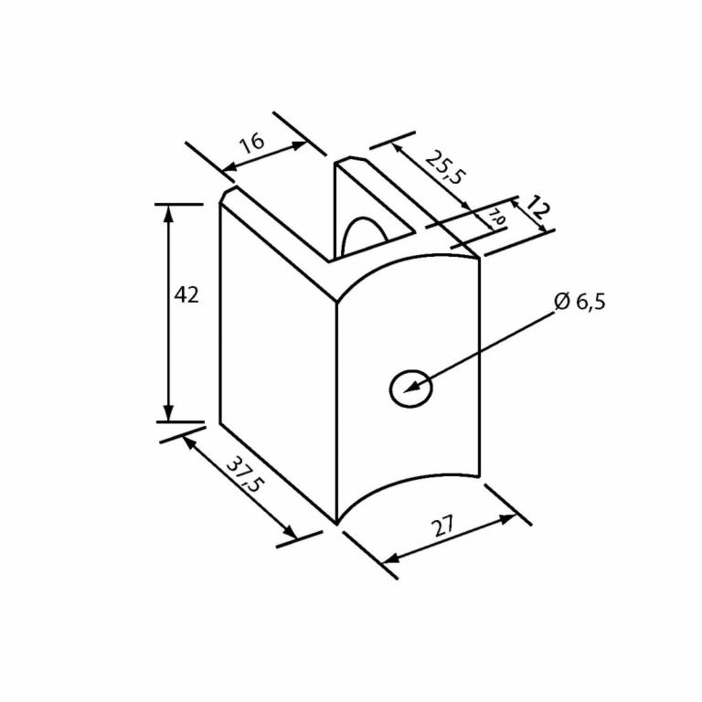 Rohranschluss 10-16 mm Abmessungen