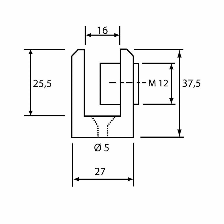 Wandanschluss 10-16 mm Abmessungen