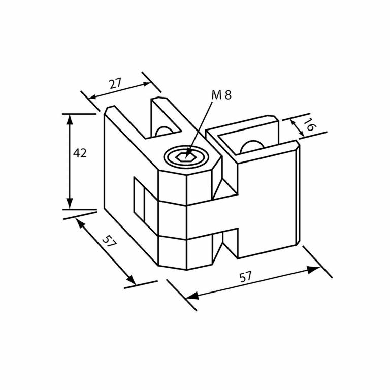 Winkelverbinder 10-16 mm Abmessungen