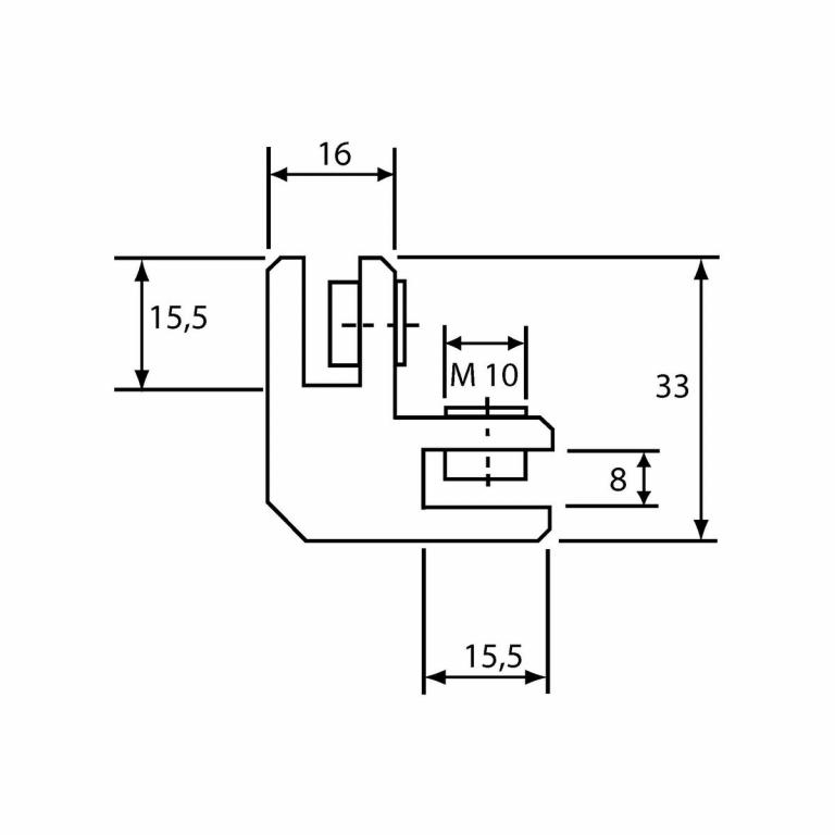 Verbinder 90° 3-8 mm Abmessungen