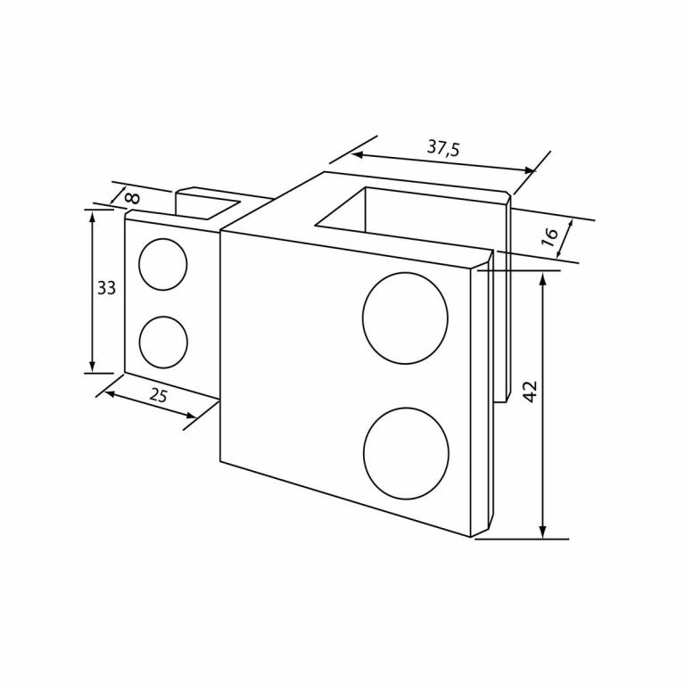 Kombiverbinder 3-16 mm Abmessungen