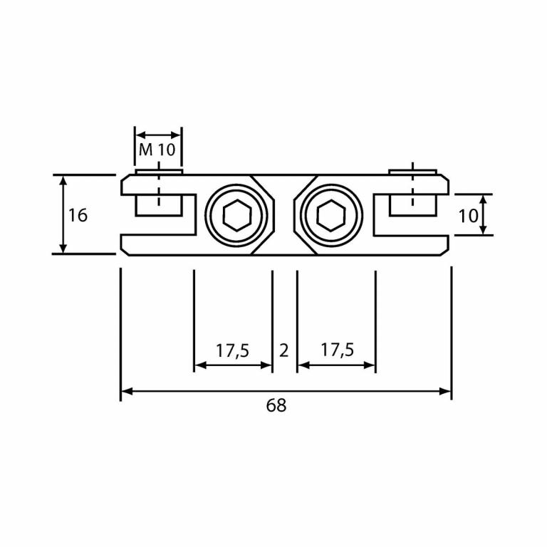 Multifunktionsverbinder 8-10 mm Abmessungen