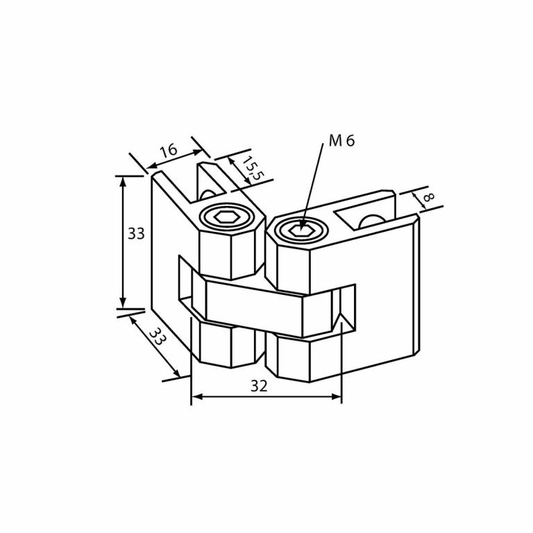 Multifunktionsverbinder 3-8 mm Abmessungen