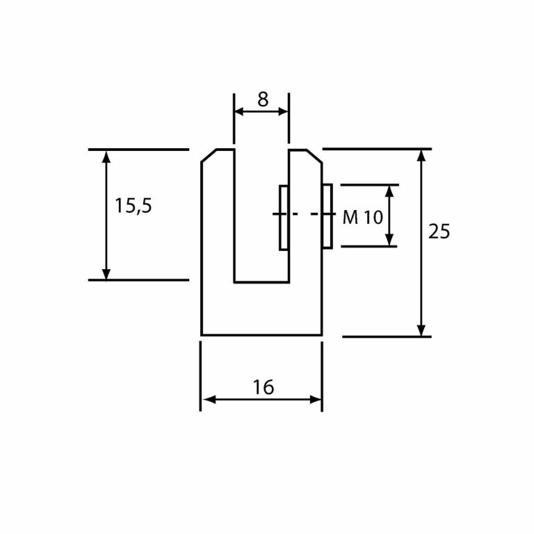Plattenabschluss 3-8 mm Abmessungen