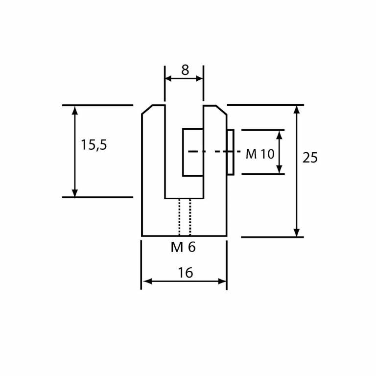 Prospekttaschenhalter 3-8 mm Abmessungen