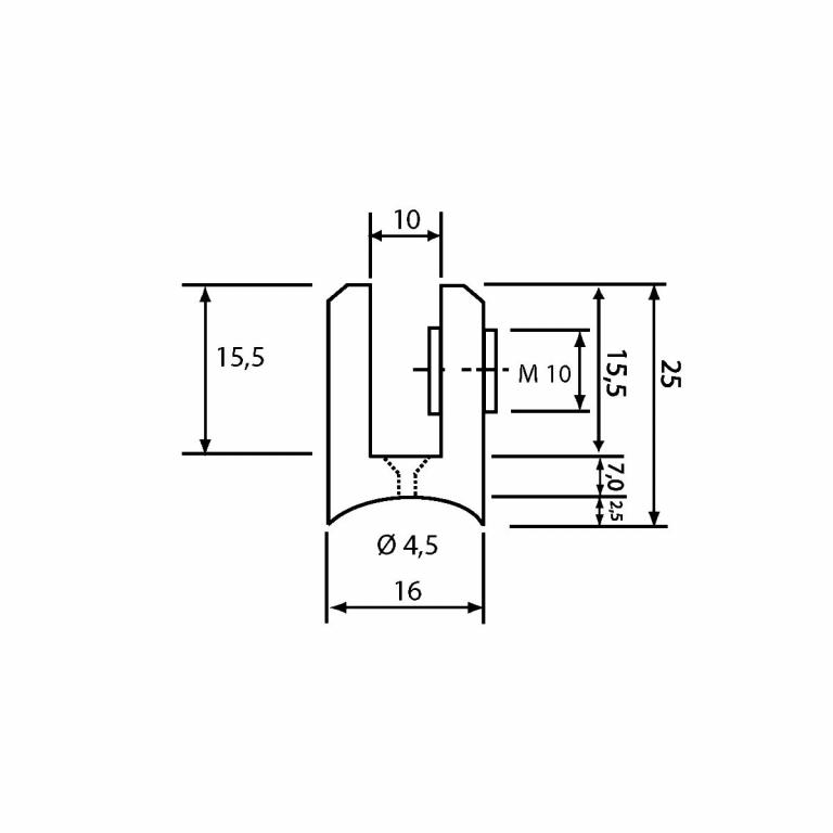 Rohranschluss 8-10 mm Abmessungen