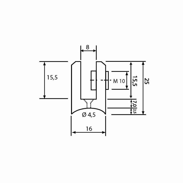 Rohranschluss 3-8 mm Abmessungen