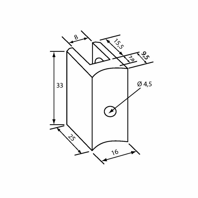 Rohranschluss 3-8 mm Abmessungen