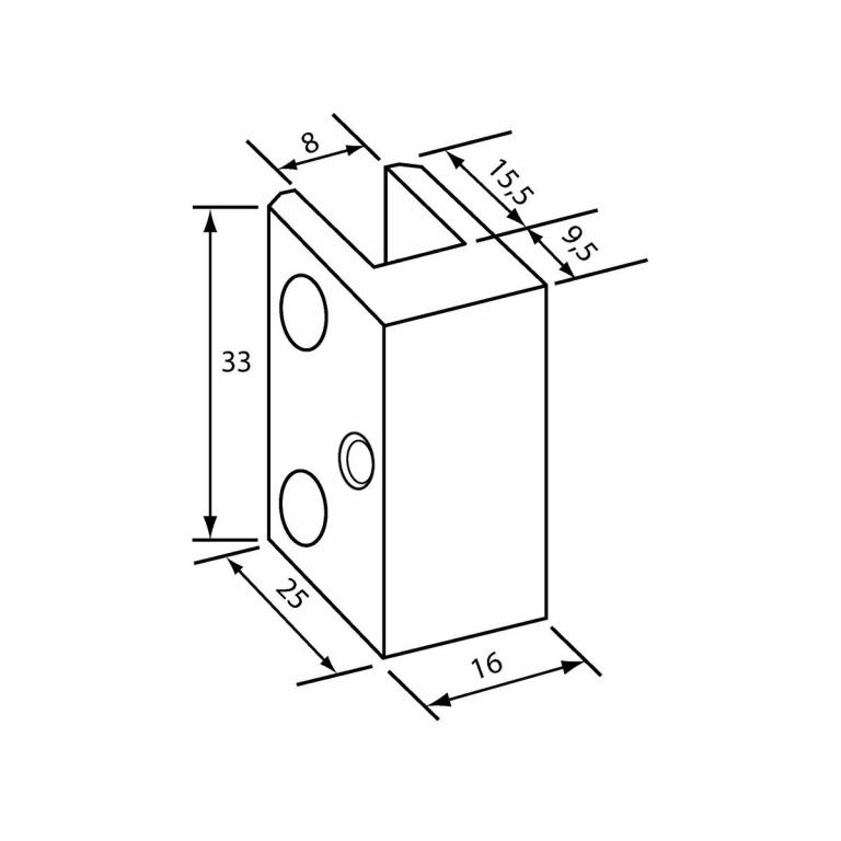Schilderhalter 3-8 mm Abmessungen