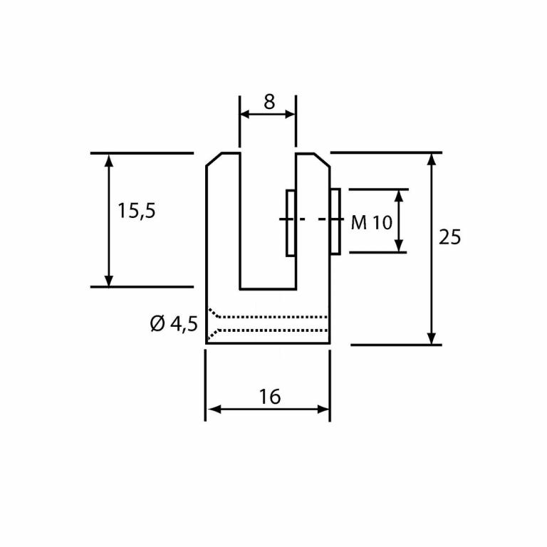 Schilderhalter 8-10 mm Abmessungen