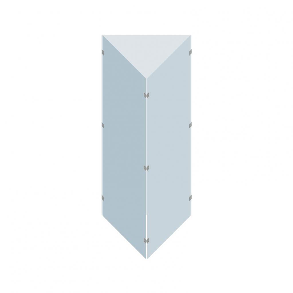 Stellwand in Prismenform